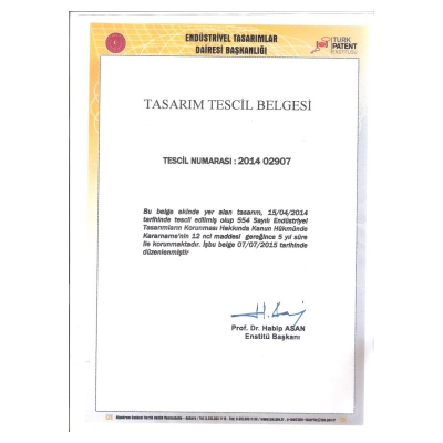 Tasarım Sicil Belgesi - Kapalı bilezik sistemleri